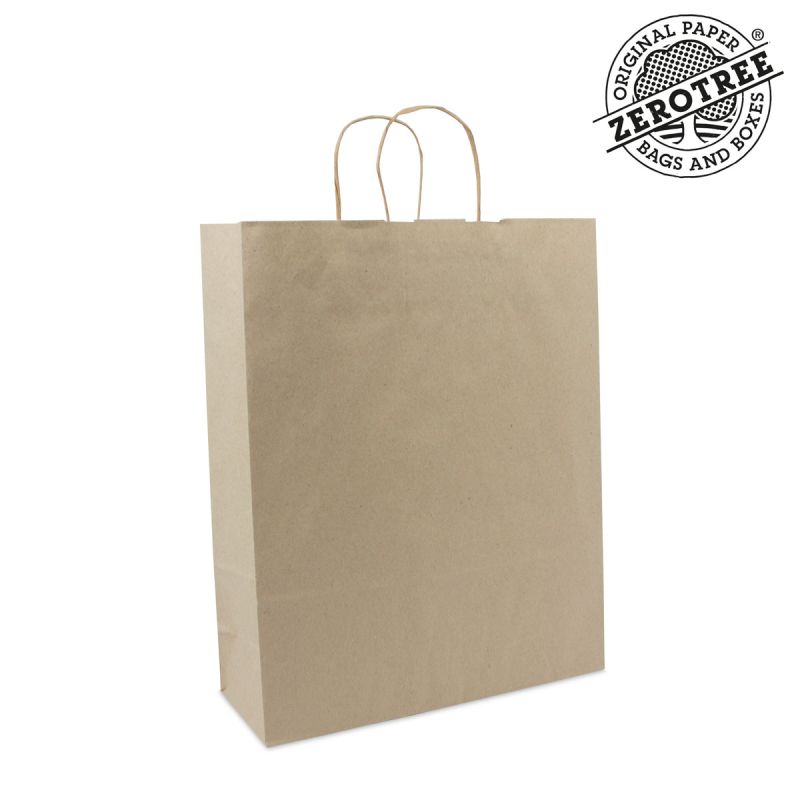 Twisted ZEROTREE® bags - Recycled grass paper